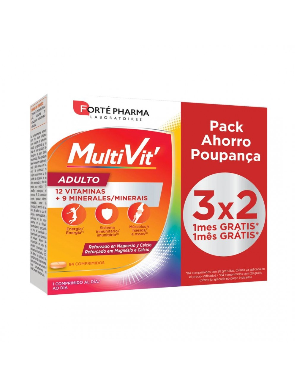 Forté Pharma Multivit Adulto 84 comprimidos masticables