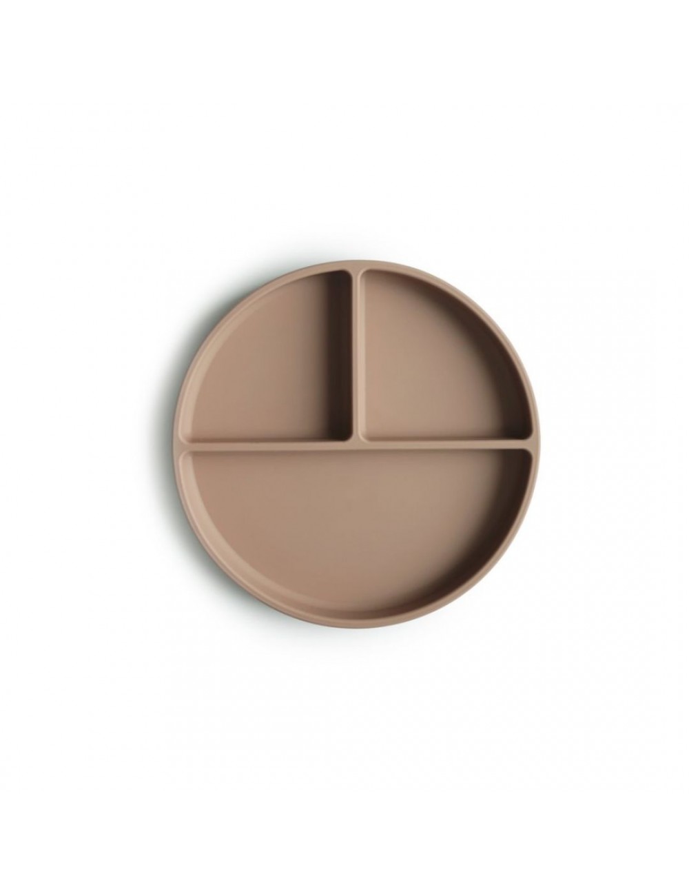 Mushie Plato de silicona con ventosa-compartimentos Natural +6 meses